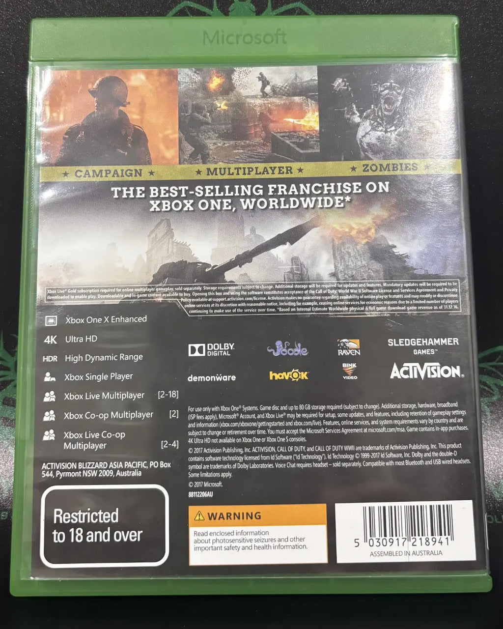 Call of Duty: WWII PRE-OWNED | Xbox One Series One X Enhanced HYYVVE