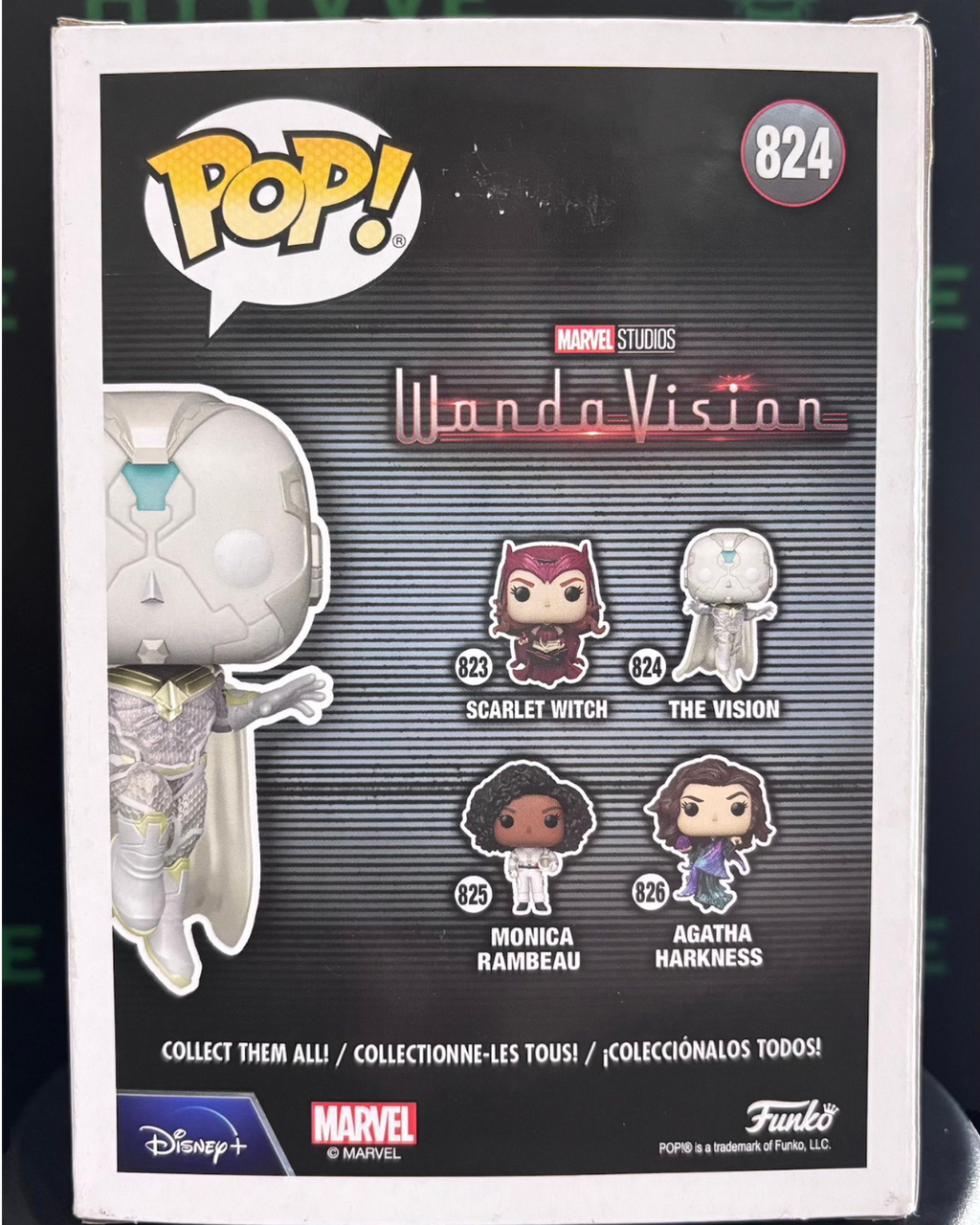 This is a Funko Pop! Marvel WandaVision The Vision #824 Special Edition Vinyl Figure