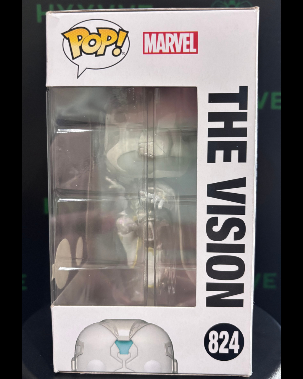This is a Funko Pop! Marvel WandaVision The Vision #824 Special Edition Vinyl Figure