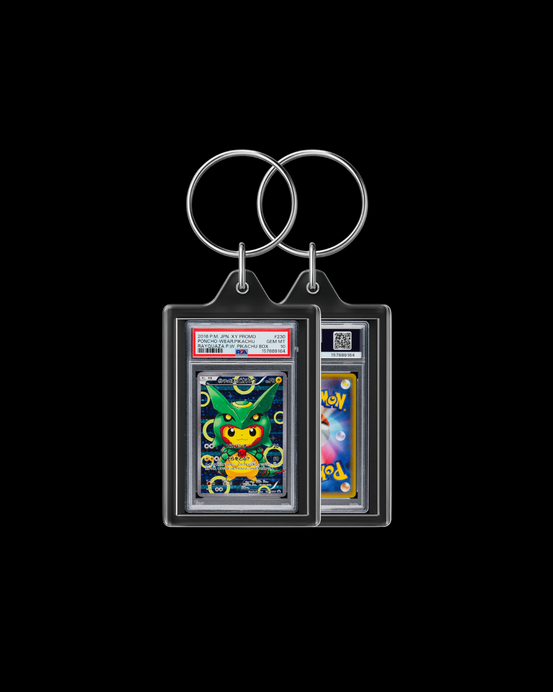 2016 PROMO Poncho-wear Pikachu/ Rayquaza #230 Keychain