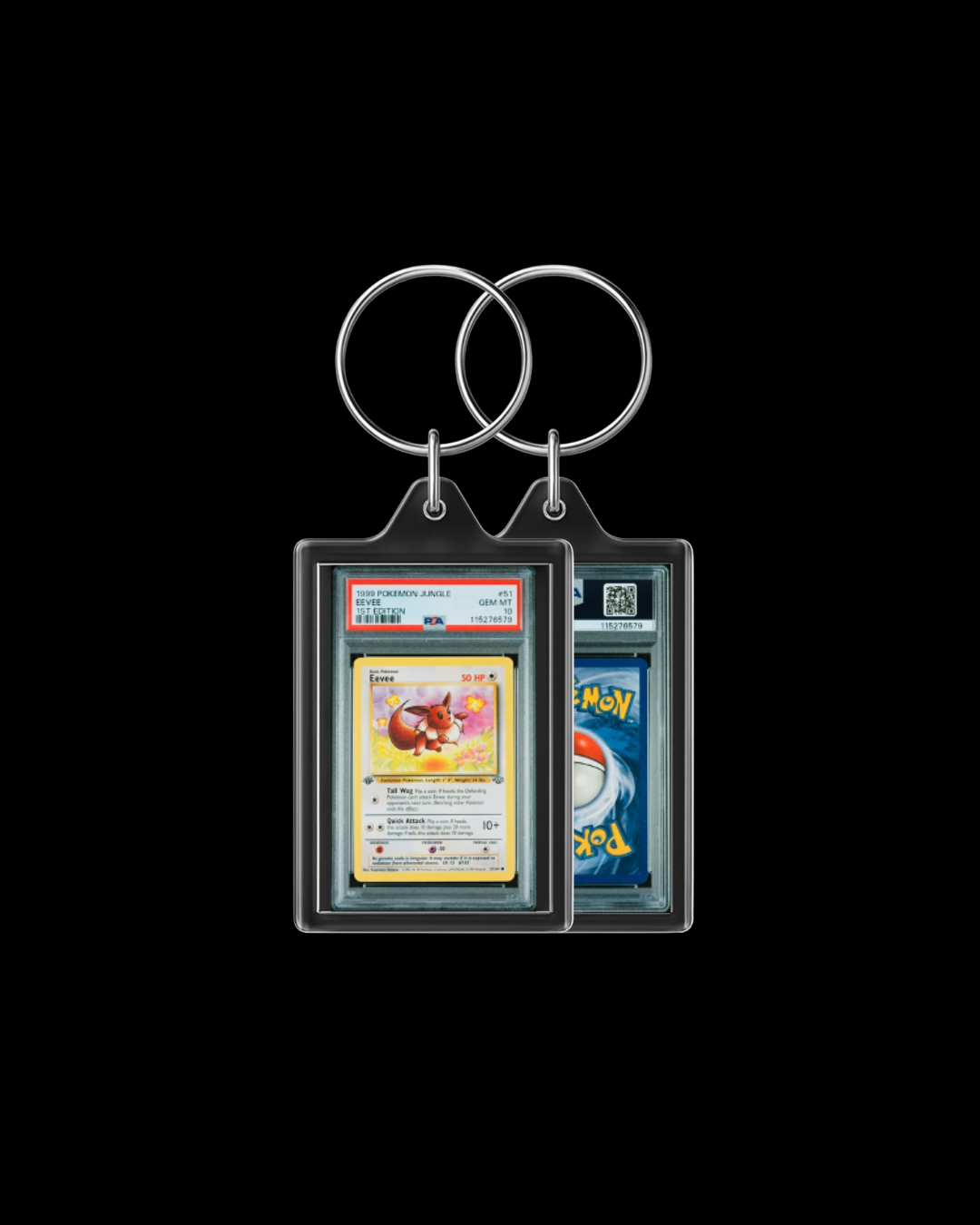 1999 Pokémon JUNGLE Eevee #51 1st Edition Keychain