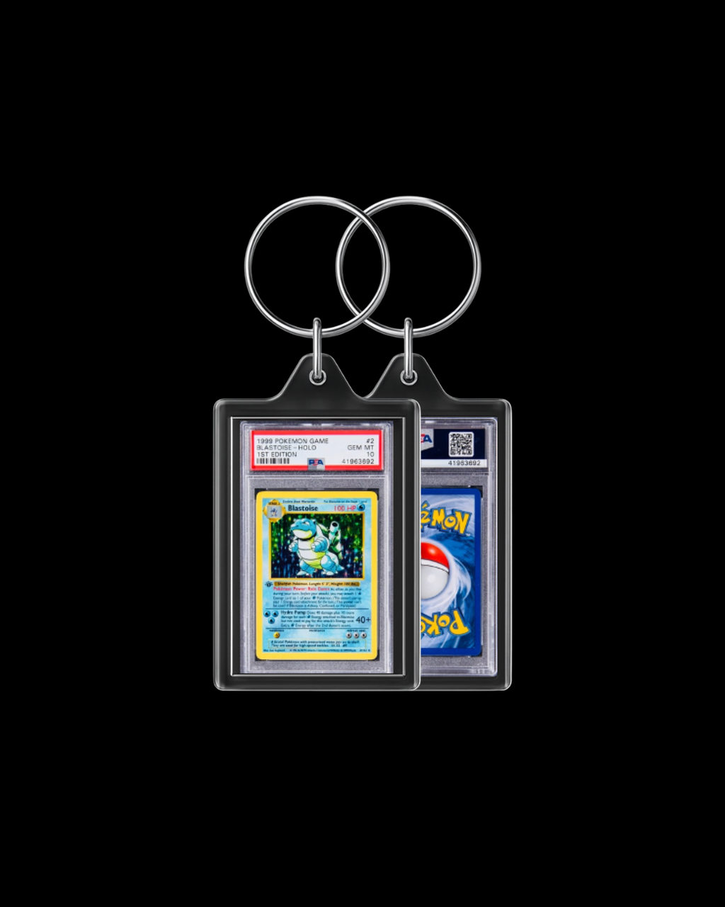 1st Edition Base Set Blastoise PSA 10 Keychain