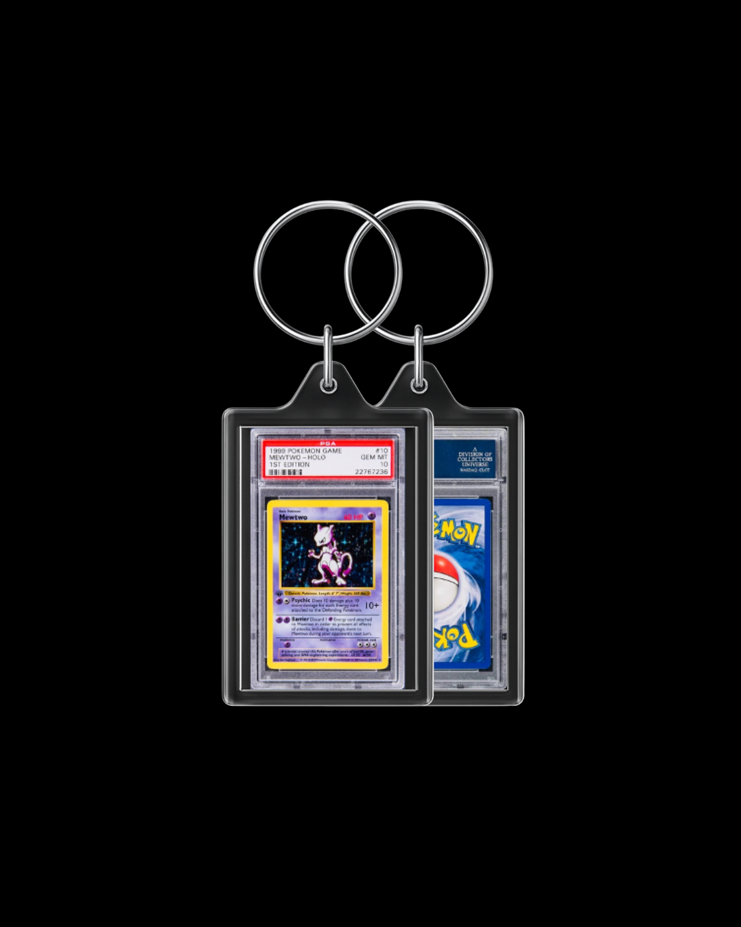1999 Pokémon Mewtwo-HOLO #10 1st Edition Keychain