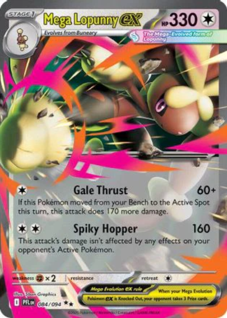 Mega Lopunny ex 084/094 - Holofoil ME02 Phantasmal Flames - Double Rare