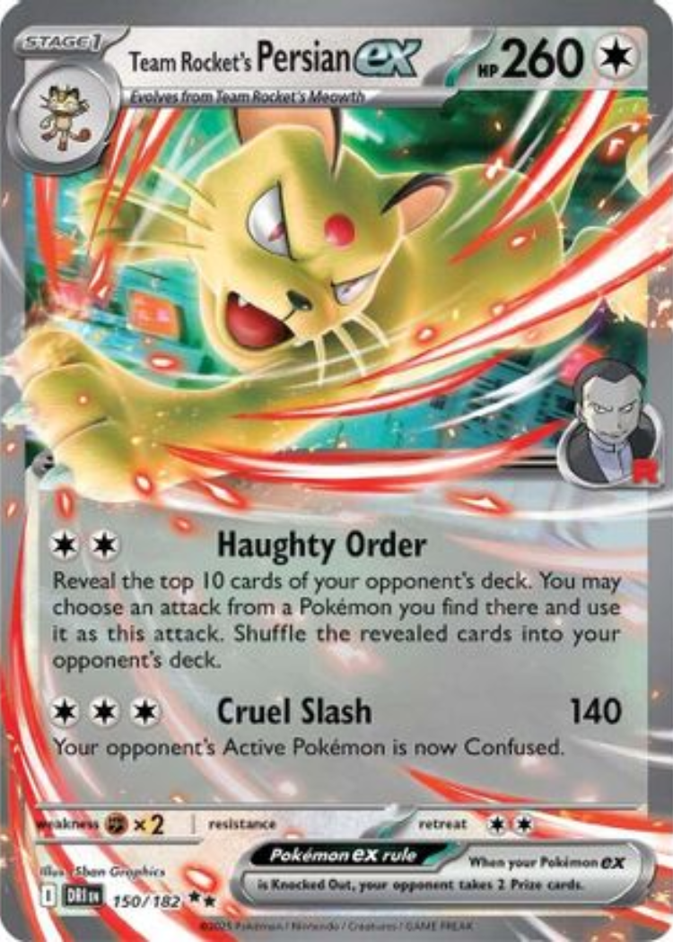 Team Rocket's Persian ex - 150/182 150 - SV10 Destined Rivals Holofoil